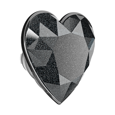 Crystal Heart Black Glitter &mdash;  PopTop