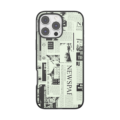 Hot off the Press Black &mdash; iPhone 16 Pro Max MagSafe Case