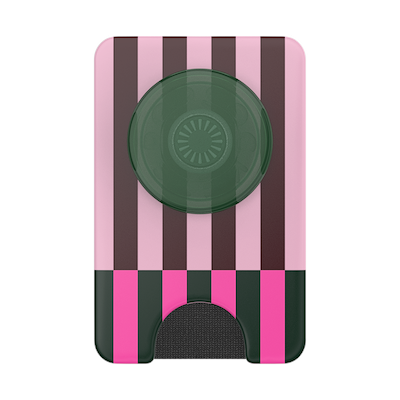 Secondary image for hover Pop of Pink Stripe &mdash; MagSafe PopWallet+