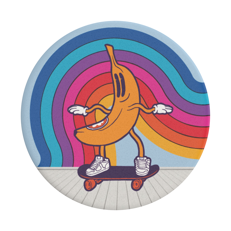 Retro Banana &mdash; Adhesive PopGrip image number 1