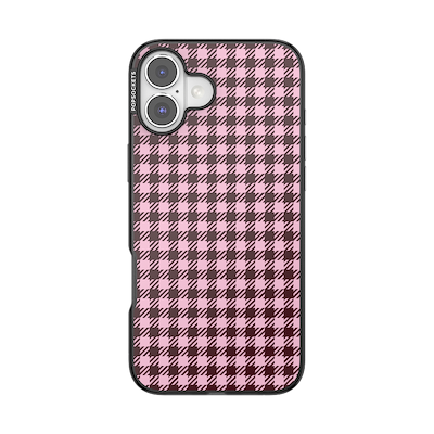 Black Cherry Gingham &mdash; iPhone 16 Plus MagSafe Case