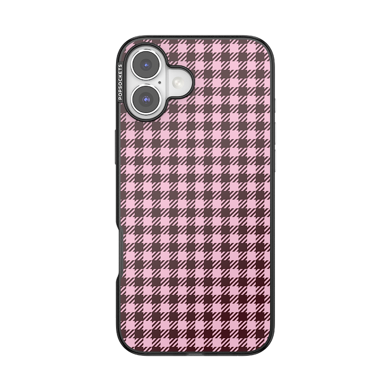 Black Cherry Gingham &mdash; iPhone 16 Plus MagSafe Case image number 0