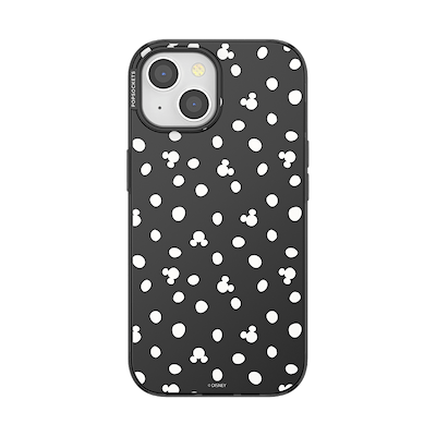 Translucent Black Mickey Polka Dot &mdash; iPhone 15 MagSafe Case