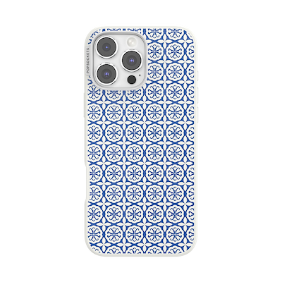 Navy Mosaic &mdash; iPhone 16 Pro Max MagSafe Case