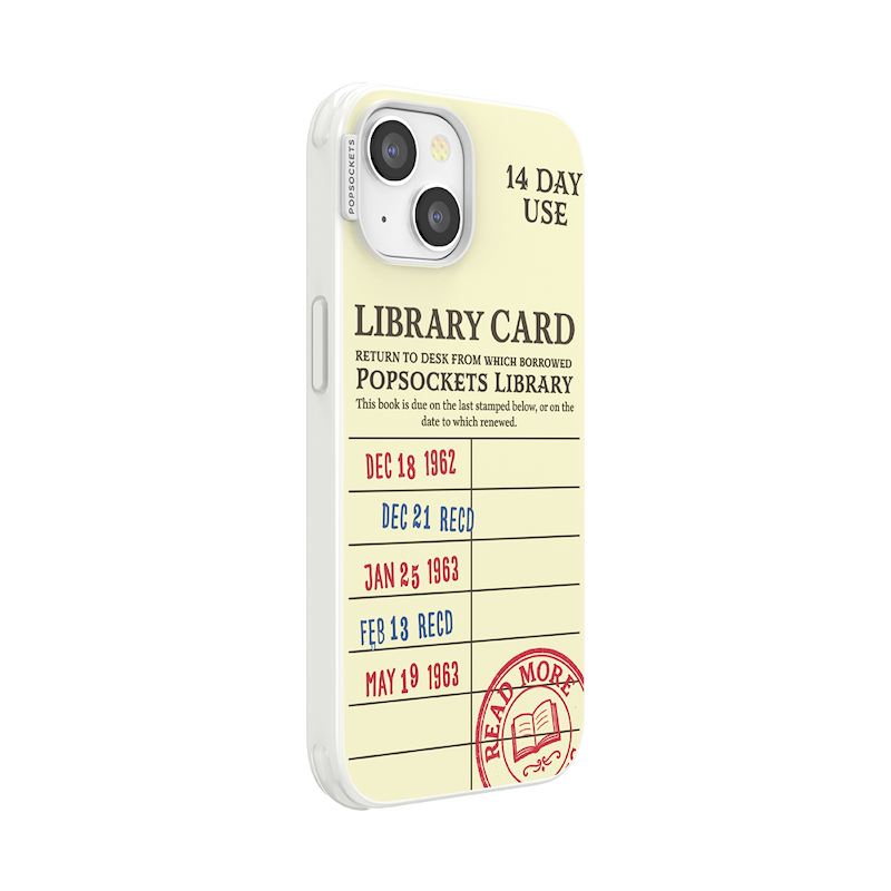 PopSockets Library Card &mdash; iPhone 13 MagSafe Case image number 1