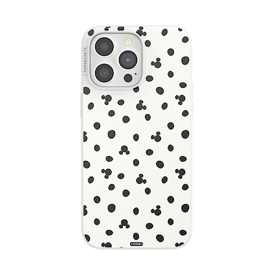 White Mickey Polka Dot &mdash; iPhone 15 Pro Max MagSafe Case