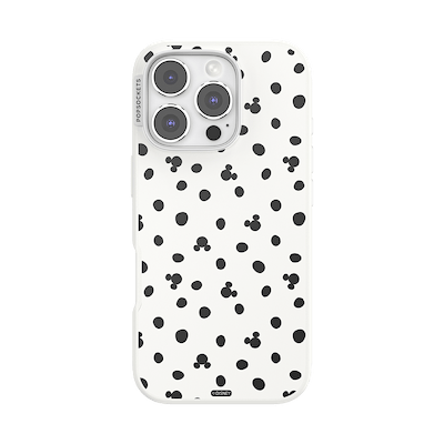 White Mickey Polka Dot &mdash; iPhone 16 Pro MagSafe Case