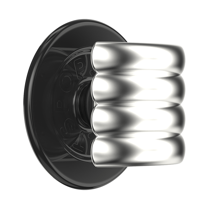 Enamel Puffy Stack Silver &mdash; MagSafe PopGrip image number 0