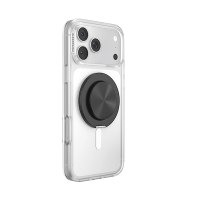 Secondary image for hover Aluminum Radial Black &mdash; MagSafe Kick-Out Grip & Stand