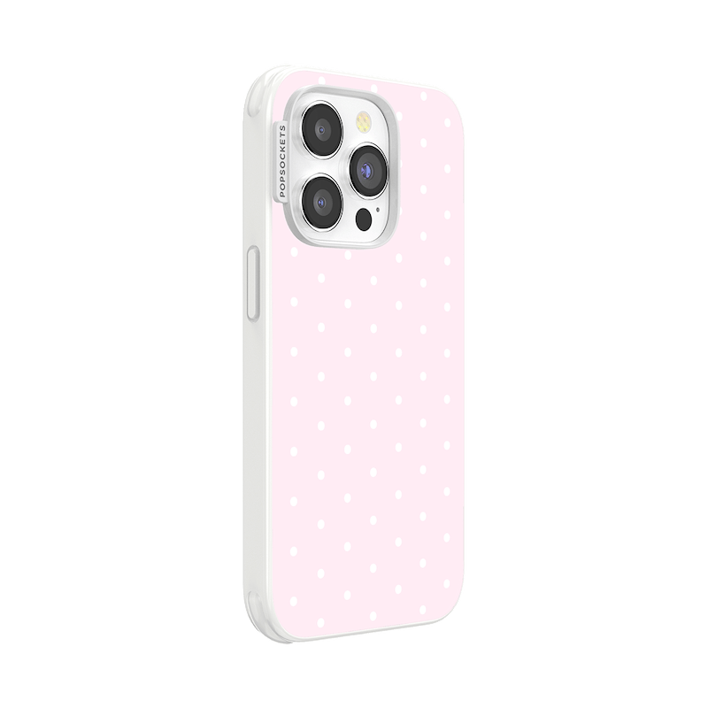 Blush Pink PolkaDot &mdash; iPhone 14 Pro MagSafe Case image number 1