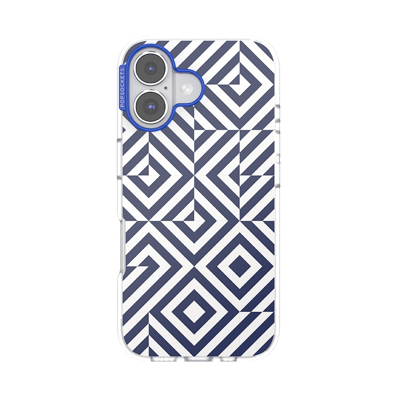 Tiled Navy &mdash; iPhone 16 MagSafe Case image number 0