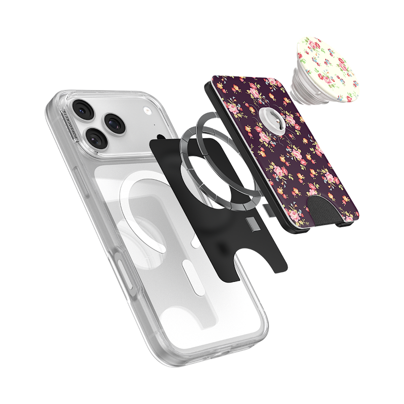 Ditsy Floral Noir &mdash; MagSafe PopWallet+ image number 9