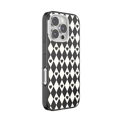 Secondary image for hover Harlequin Hearts Black &mdash; iPhone 16 Pro MagSafe Case