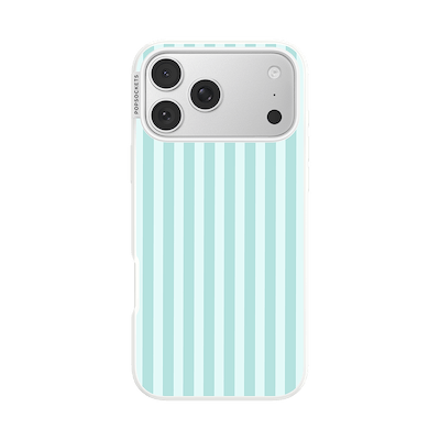 Mint Stripes &mdash; iPhone 18 Pro Max MagSafe Case