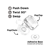 Dichroic Pillow Cut Clear Glitter &mdash; PopTop image number 2