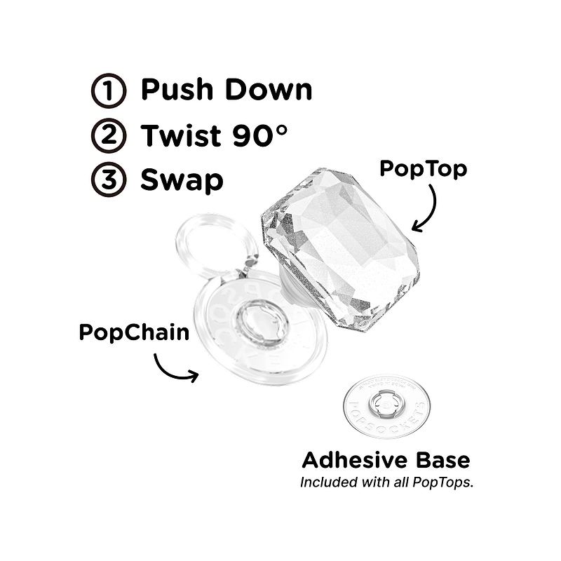 Dichroic Pillow Cut Clear Glitter &mdash; PopTop image number 1