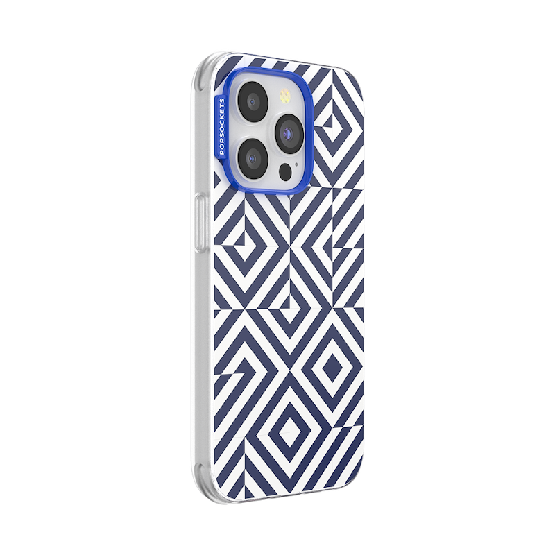 Tiled Navy &mdash; iPhone 14 Pro MagSafe Case image number 1