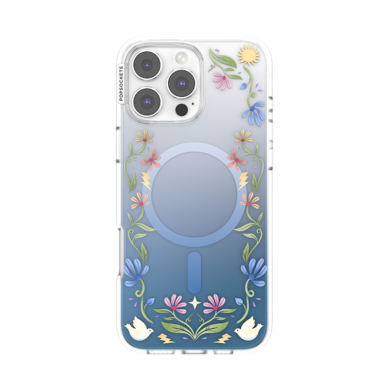 Boho Wildflowers Blue &mdash; iPhone 16 Pro Max MagSafe Case image number 0