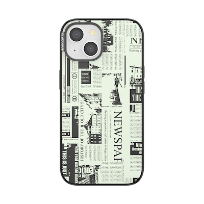 Hot off the Press Black &mdash; iPhone 15 MagSafe Case