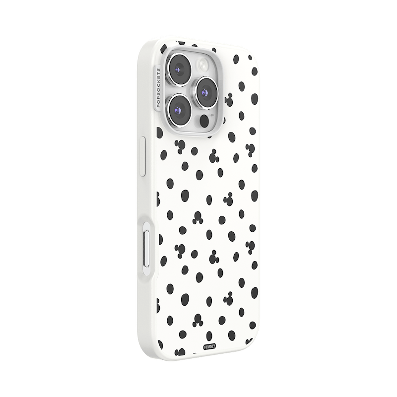 White Mickey Polka Dot &mdash; iPhone 16 Pro MagSafe Case image number 1