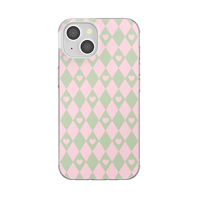 Harlequin Hearts Pink&nbsp; &mdash; iPhone 13 MagSafe Case
