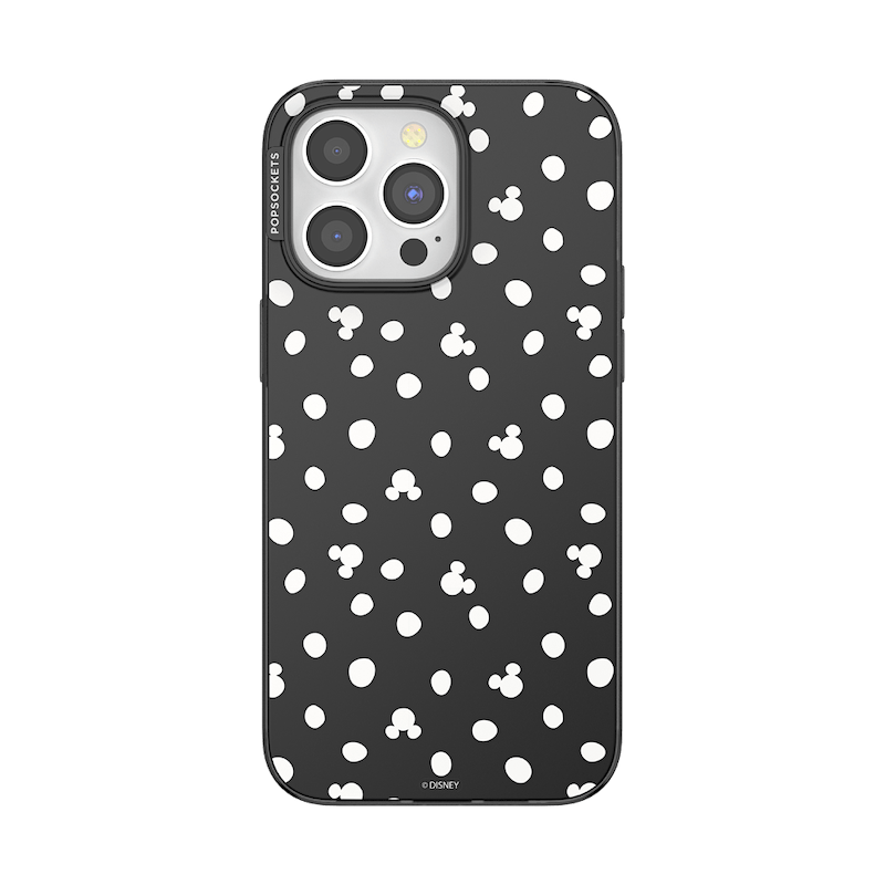 Translucent Black Mickey Polka Dot &mdash; iPhone 15 Pro Max MagSafe Case image number 0