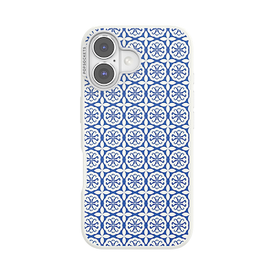 Navy Mosaic &mdash; iPhone 16 MagSafe Case