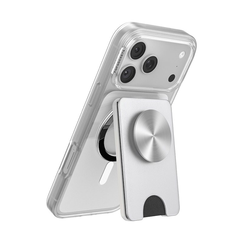 Silver Radial &mdash; MagSafe Kick-Out PopWallet+ & Stand image number 14
