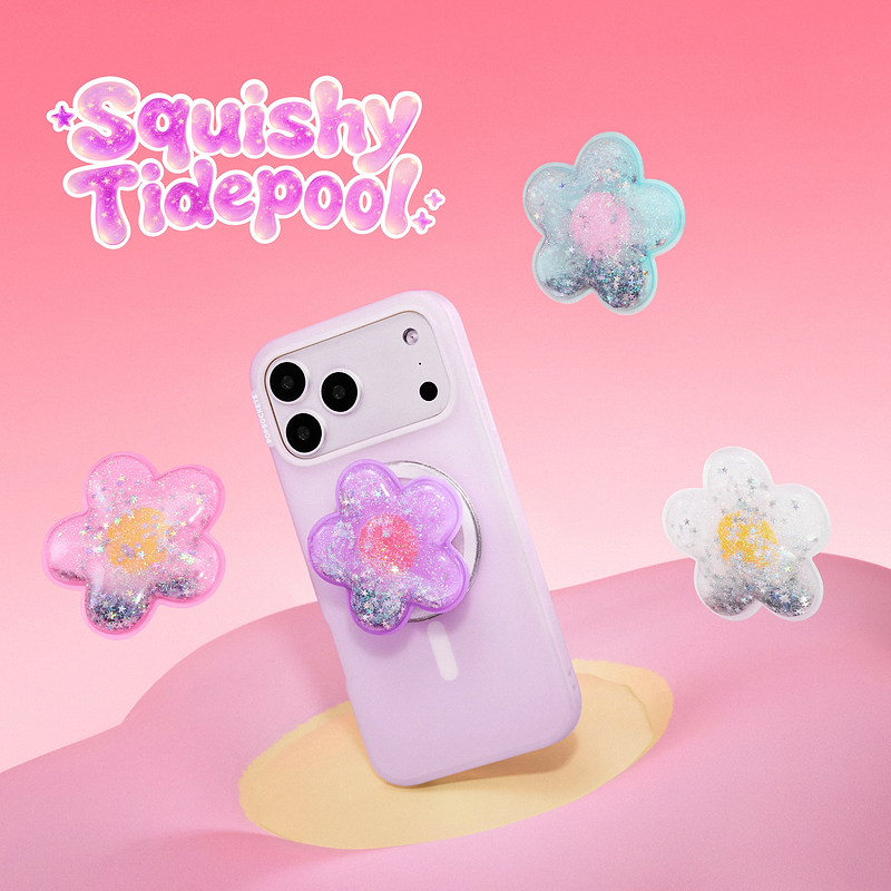 Tidepool Squishy Daisy Lavender &mdash; MagSafe PopGrip image number 4