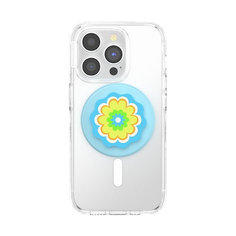 Molded Flower Kaleidoscope Blue — MagSafe PopGrip image number 2