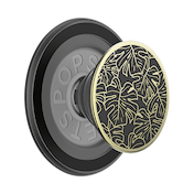 Enamel Monstera Black &mdash; MagSafe PopGrip image number 1