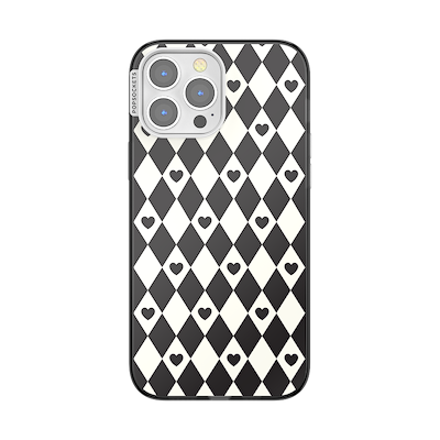 Harlequin Hearts Black — iPhone 13 Pro Max MagSafe Case