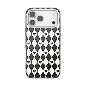 Harlequin Hearts Black &mdash; iPhone 17 Pro Max MagSafe Case image number 1