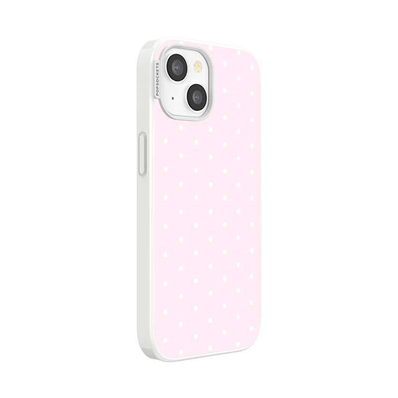 Blush Pink PolkaDot &mdash; iPhone 15 MagSafe Case image number 1