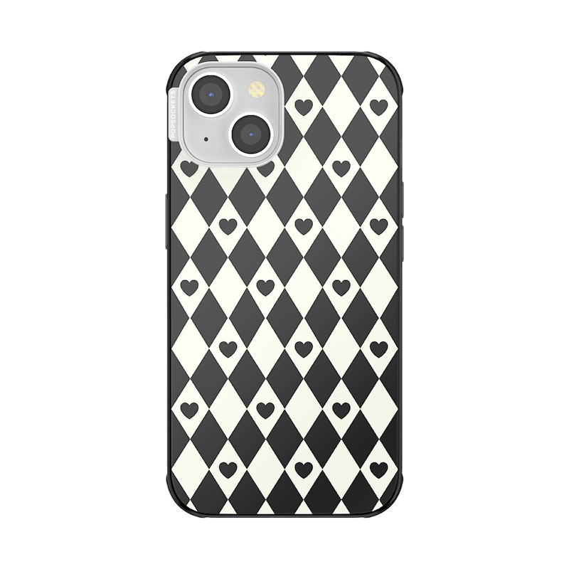 Harlequin Hearts Black&nbsp; &mdash; iPhone 14 MagSafe Case image number 0