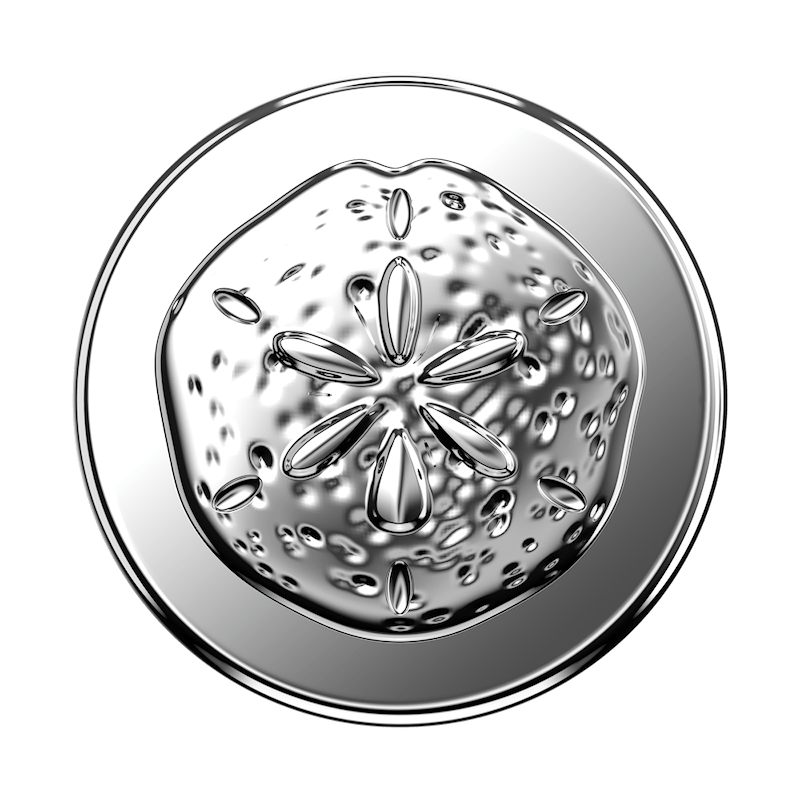 Enamel Silver Dollar &mdash; MagSafe PopGrip image number 1