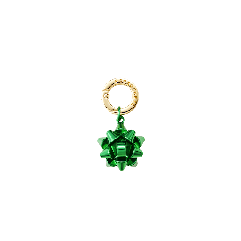 Gift Bow Green &mdash; Phone Charm image number 0