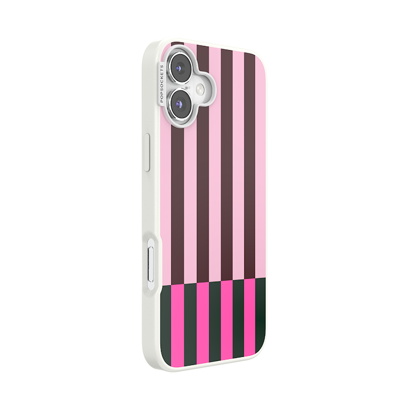Pop of Pink Stripe &mdash; iPhone 16 Plus MagSafe Case image number 1