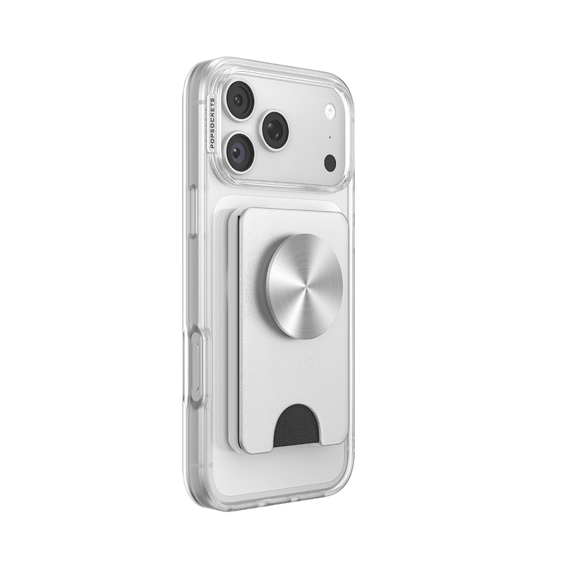 Silver Radial &mdash; MagSafe Kick-Out PopWallet+ & Stand image number 1