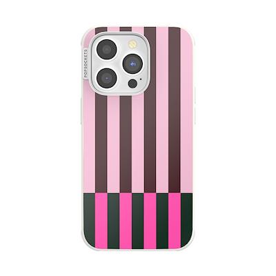 Pop of Pink Stripe &mdash; iPhone 14 Pro MagSafe Case