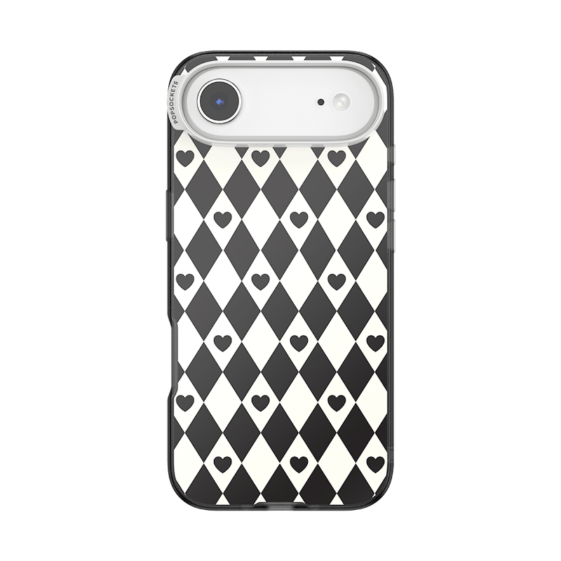 Harlequin Hearts Black &mdash; iPhone Air MagSafe Case image number 0