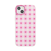 Blush Gingham &mdash; iPhone 15 Plus MagSafe Case image number 1