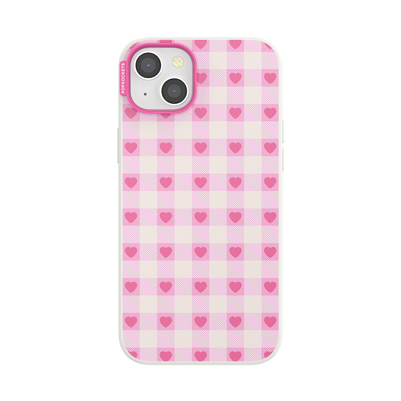 Blush Gingham &mdash; iPhone 15 Plus MagSafe Case image number 0