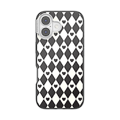 Harlequin Hearts Black &mdash; iPhone 17 MagSafe Case image number 1