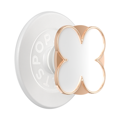 Enamel Clover Rose Gold &mdash; MagSafe PopGrip