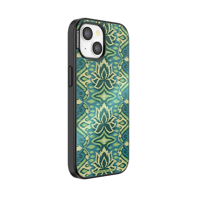 Secondary image for hover Mirror White Lotus Textile&nbsp; &mdash; iPhone 15 MagSafe Case
