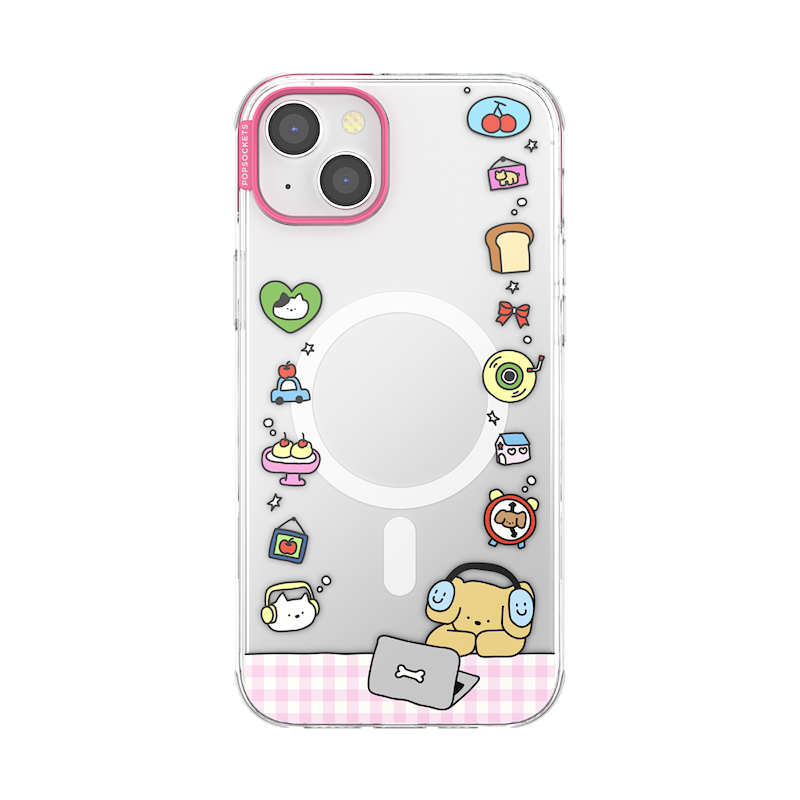 Dog Typing &mdash; iPhone 14 Plus MagSafe Case image number 0