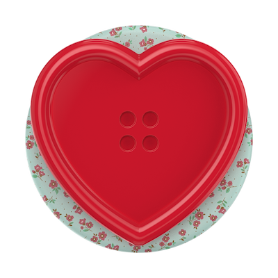 Secondary image for hover Resin Button Heart &mdash; MagSafe PopGrip