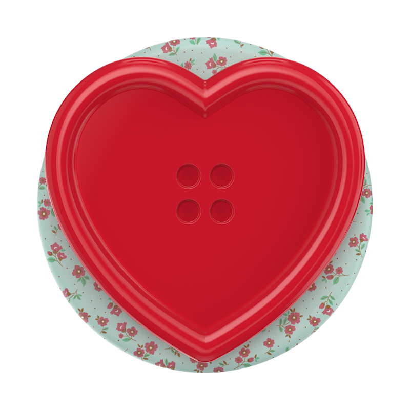Resin Button Heart &mdash; MagSafe PopGrip image number 1
