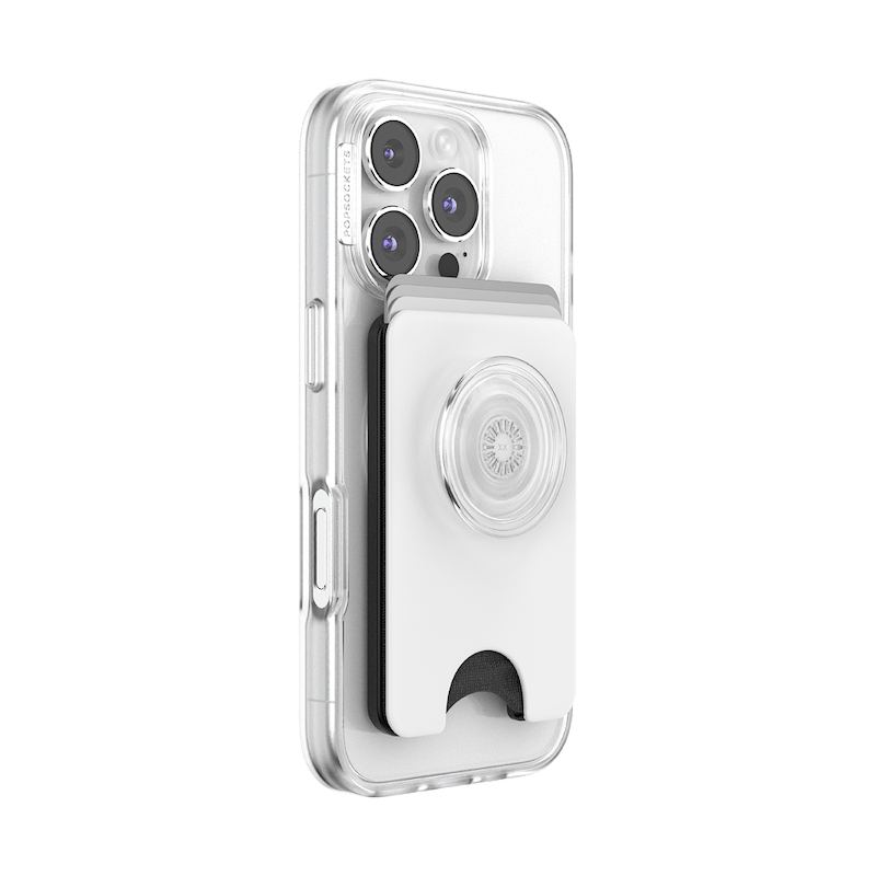 White &mdash; MagSafe Kick-Out PopWallet+ & Stand image number 9
